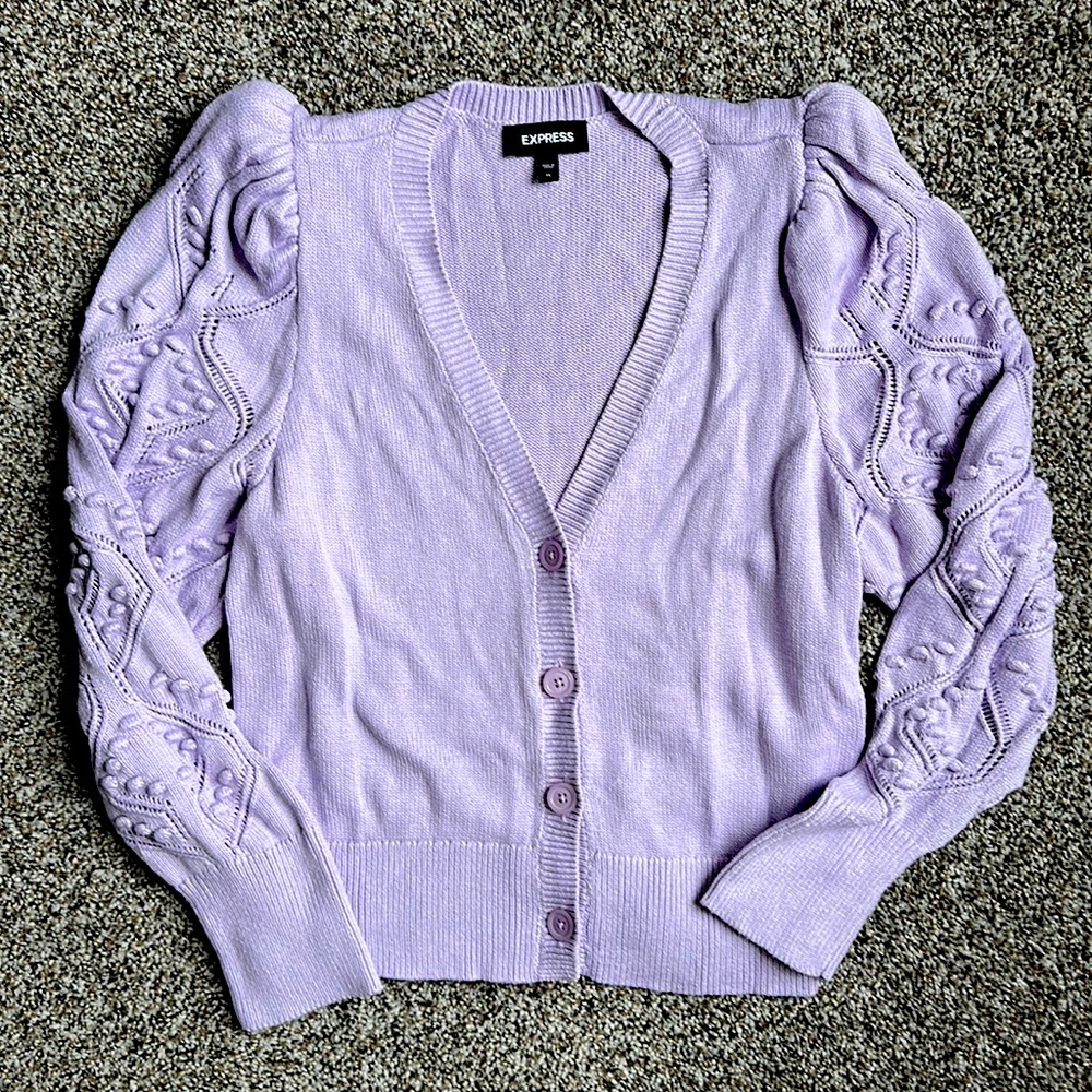 Lilac Purple Express Cardigan